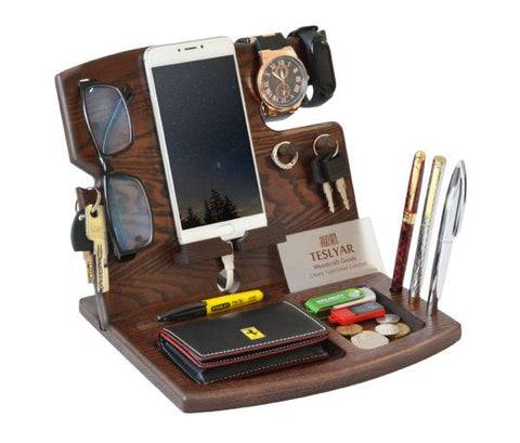 The Teslyar Desk Organizer is the perfect gift for the guys on your list this year.