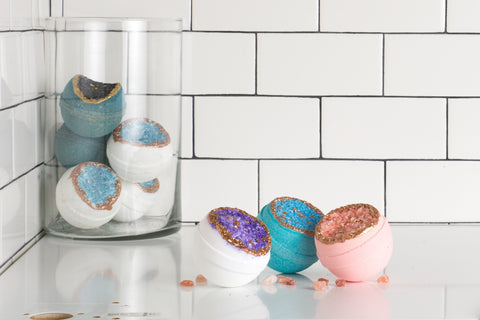Relaxation never looked so good.  Get the Latika Soaps Geode Bath Bombs through the BeauGen Holiday Gift Guide and save.