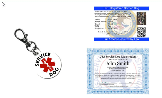 service dog id card template free download