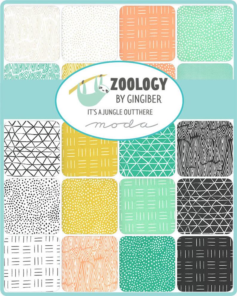 CLEARANCE Zoology Animal Panel 48300 Multi - Moda - Animals Koalas Llamas  Flamingos Sloths on Cream - Quilting Cotton Fabric