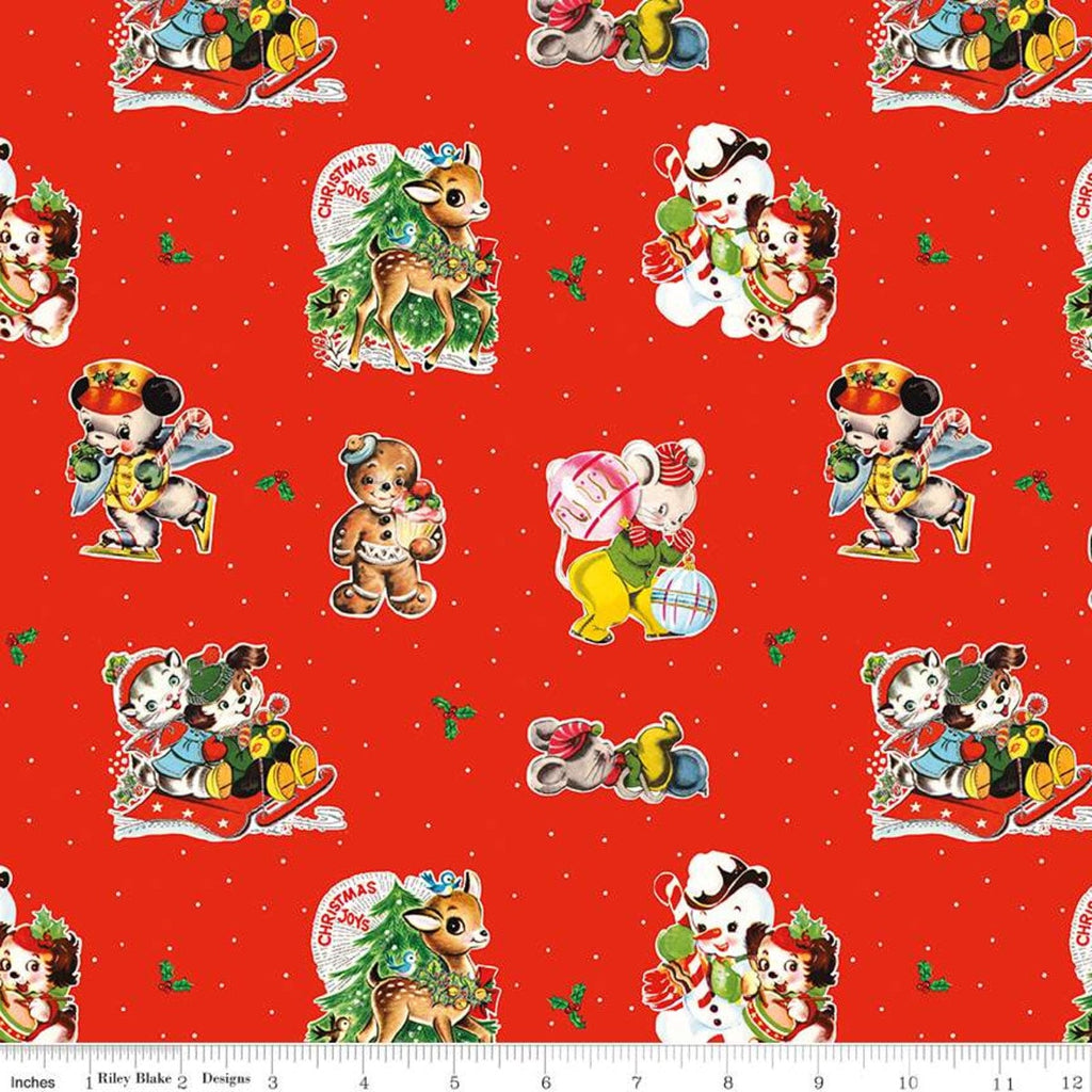 salami Aftrekken zag SALE Christmas Joys Main C12250 Red - Riley Blake Designs - Vintage An –  Cute Little Fabric Shop