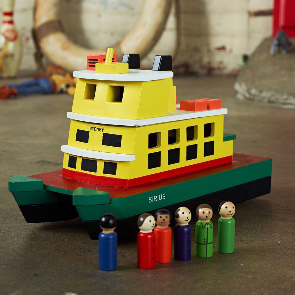 wooden ferry boat toy