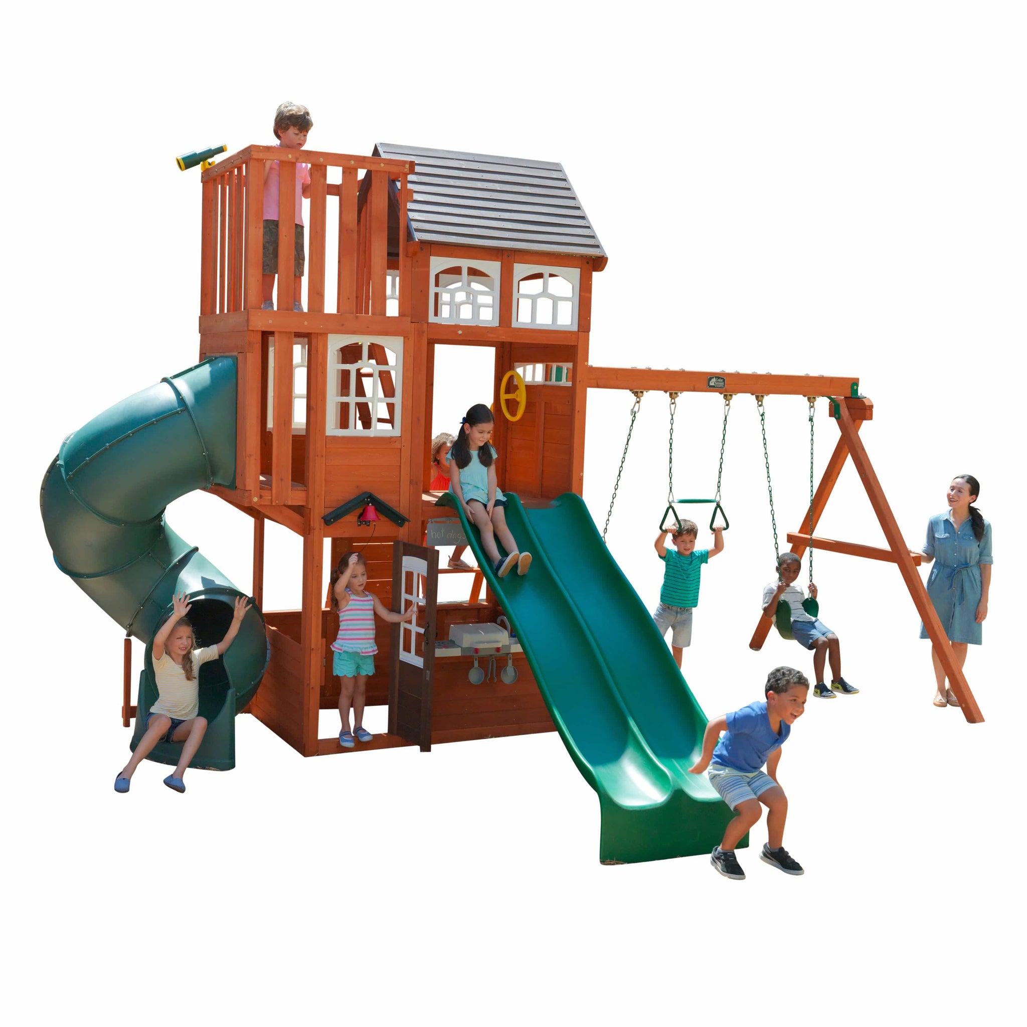 kidkraft cloverdale wooden playset