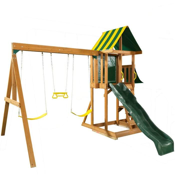 spring meadow wooden swing set