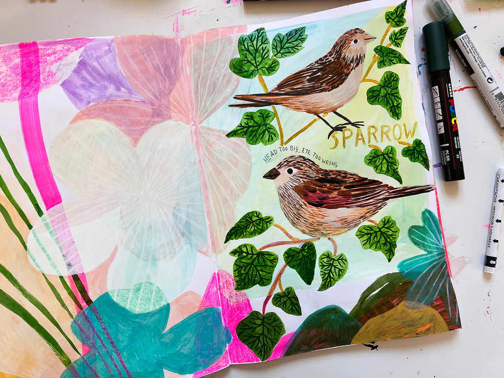 Sparrow Sketchbook pages
