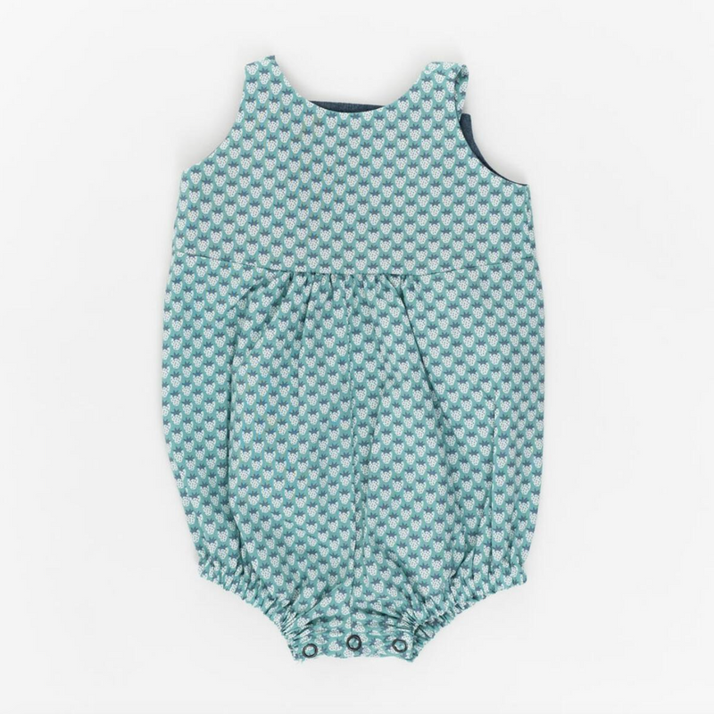 Thimble Collection Knotted Romper - Berry Pond