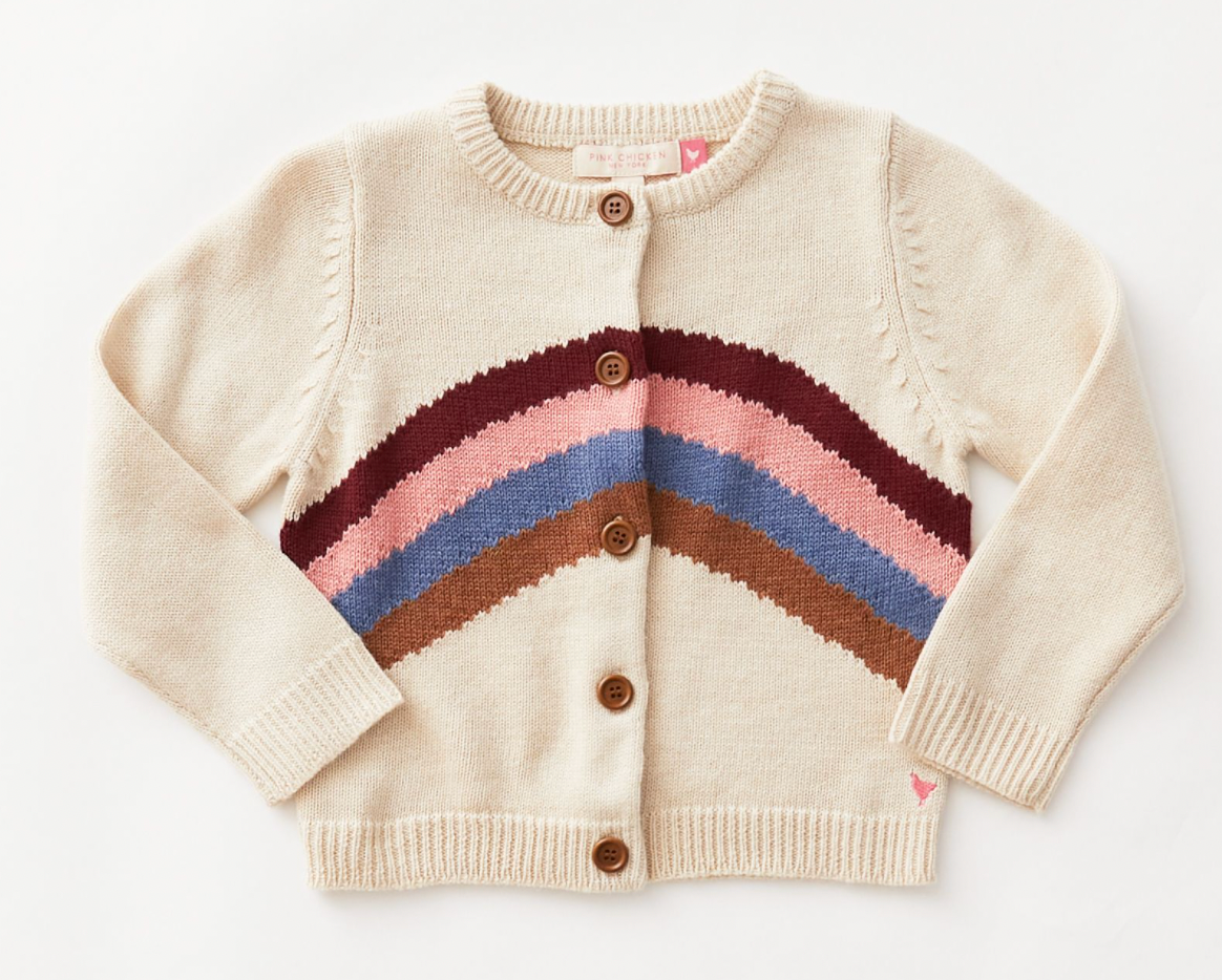 Pink Chicken Rainbow Sweater