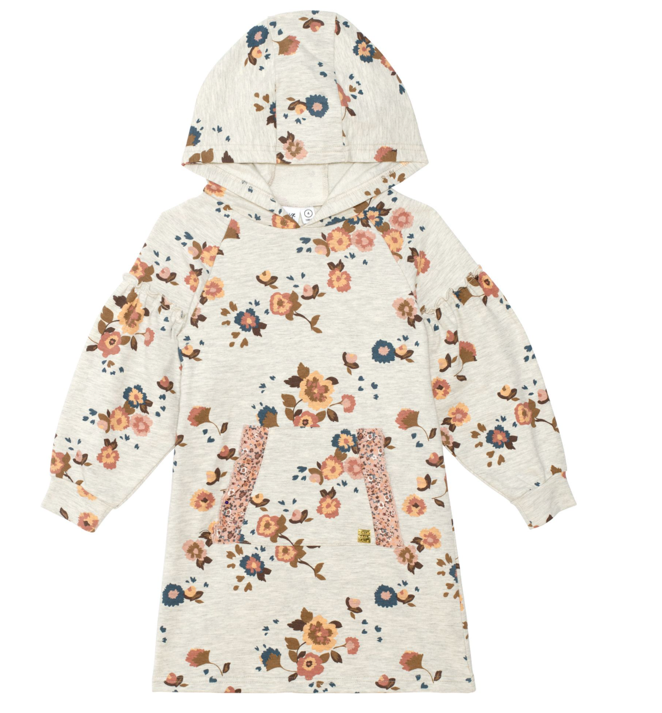 Deux par Deux Hooded Dress in Fleurs