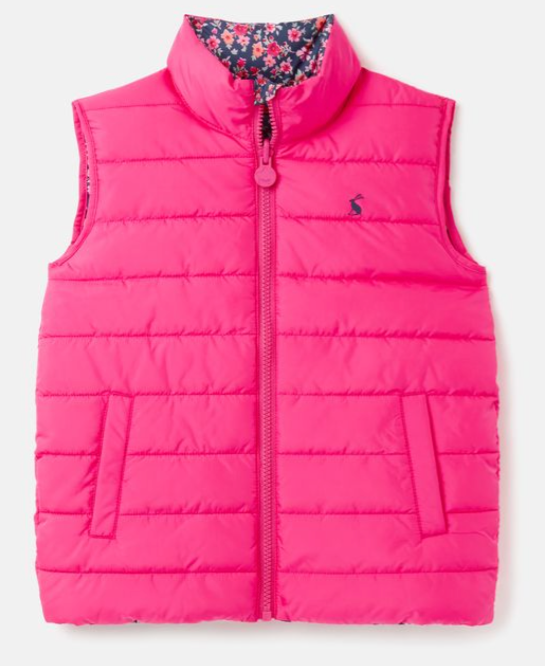 Joules Flip it Reversible Vest in Ditsy Floral