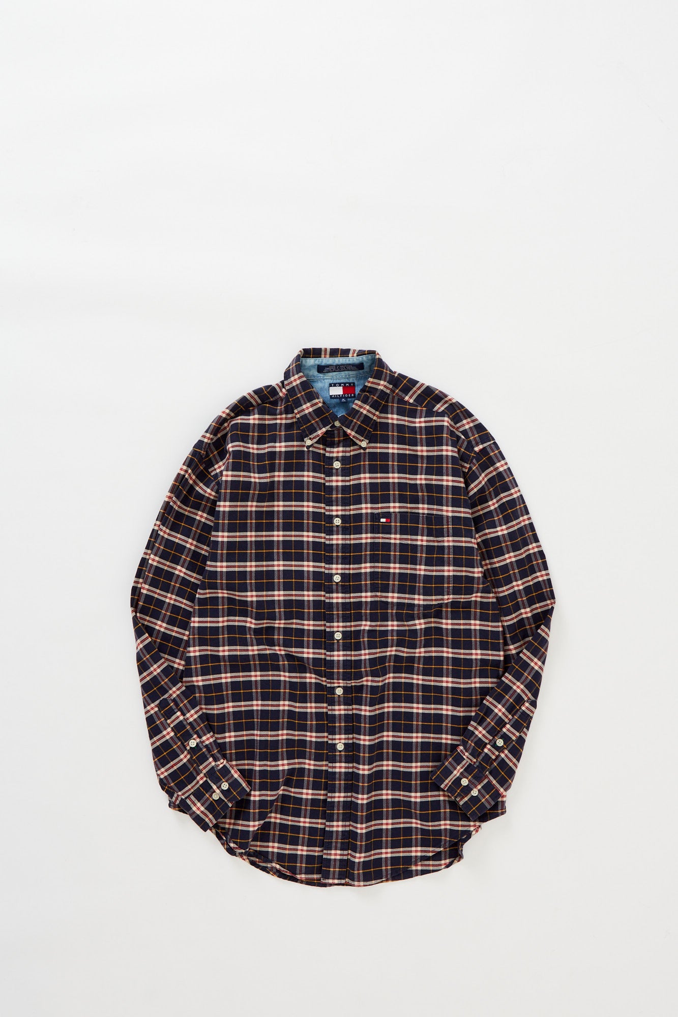 image of 90's Tommy Hilfiger checked oxford shirt (M)