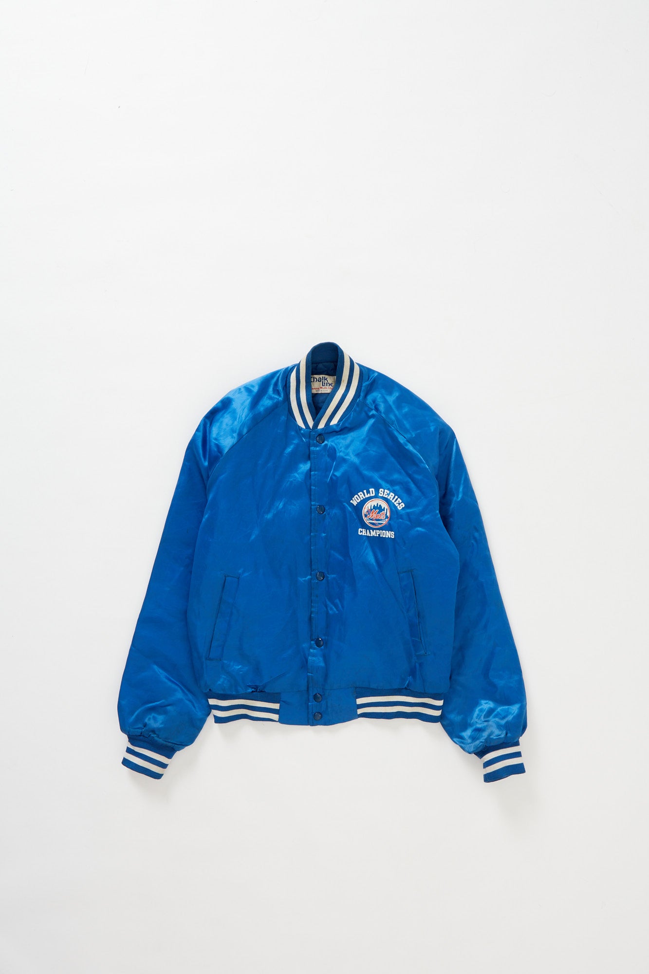 image of 80's Mets Satin Baseball Jacket (M)