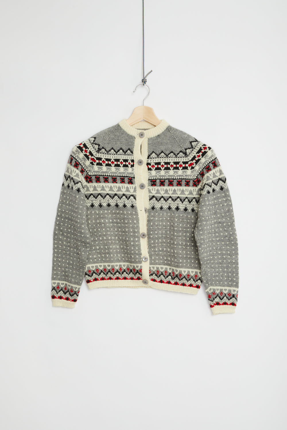 image of Home knitted wool cardigan (XS)