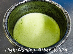 High Quality Matcha Tea after whisking