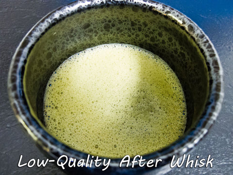 Low quality Matcha after whisking