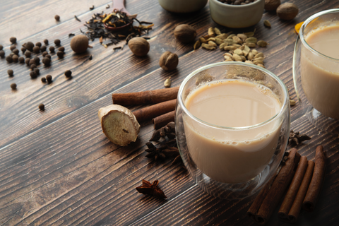 Indian masala chai with spices