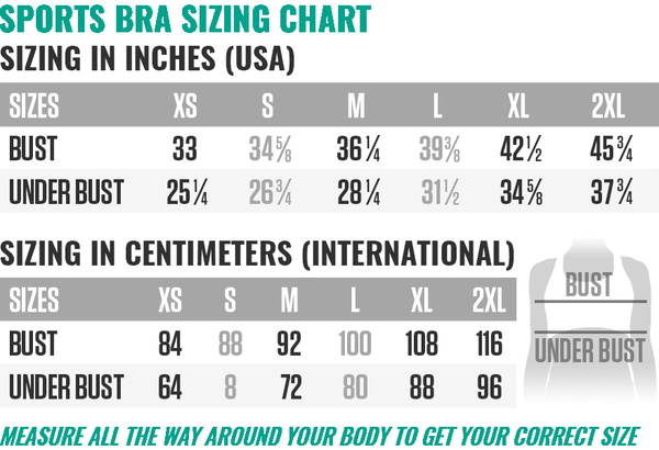 bra size sports bra