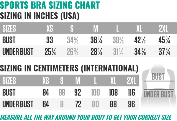 sports bra size