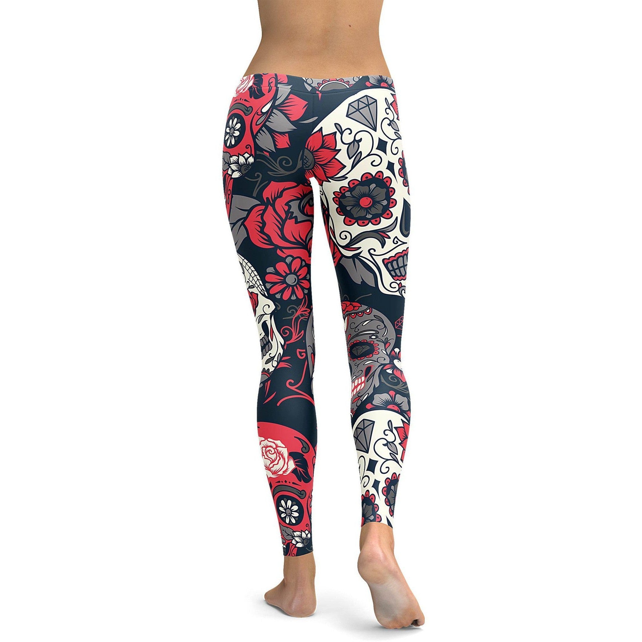 Pink Day of the Dead Leggings