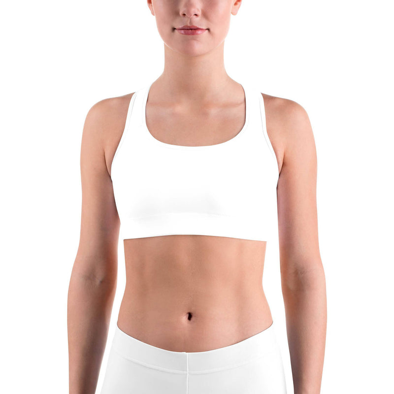 white sports bra