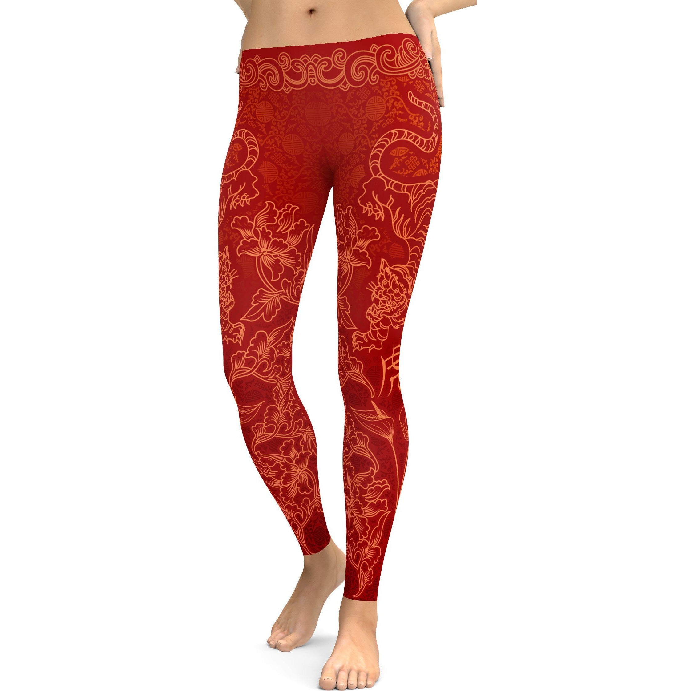 Chinese Zodiac Tiger Leggings