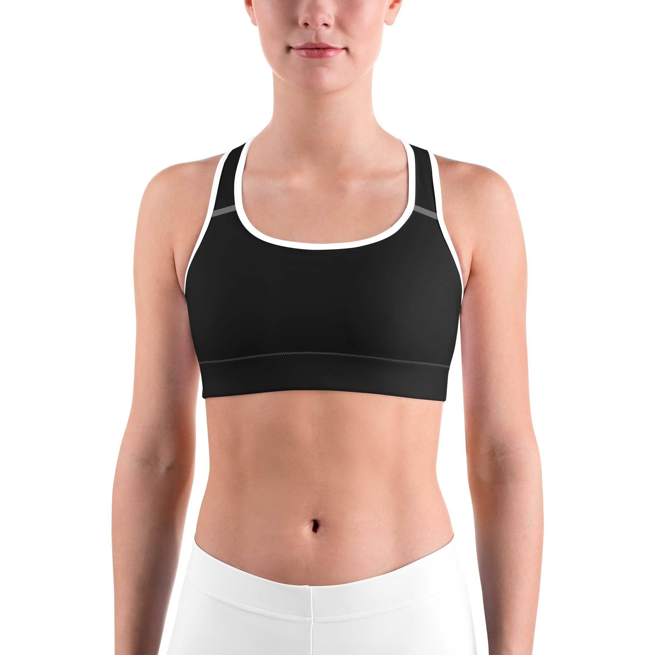 Solid Charcoal Grey Sports Bra