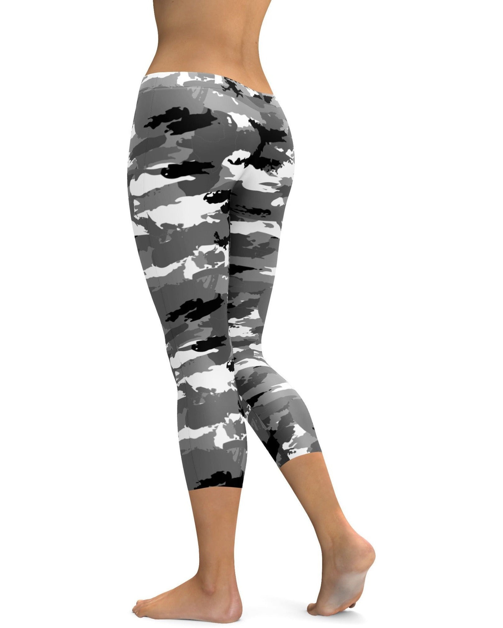 Black & White Camo Capris