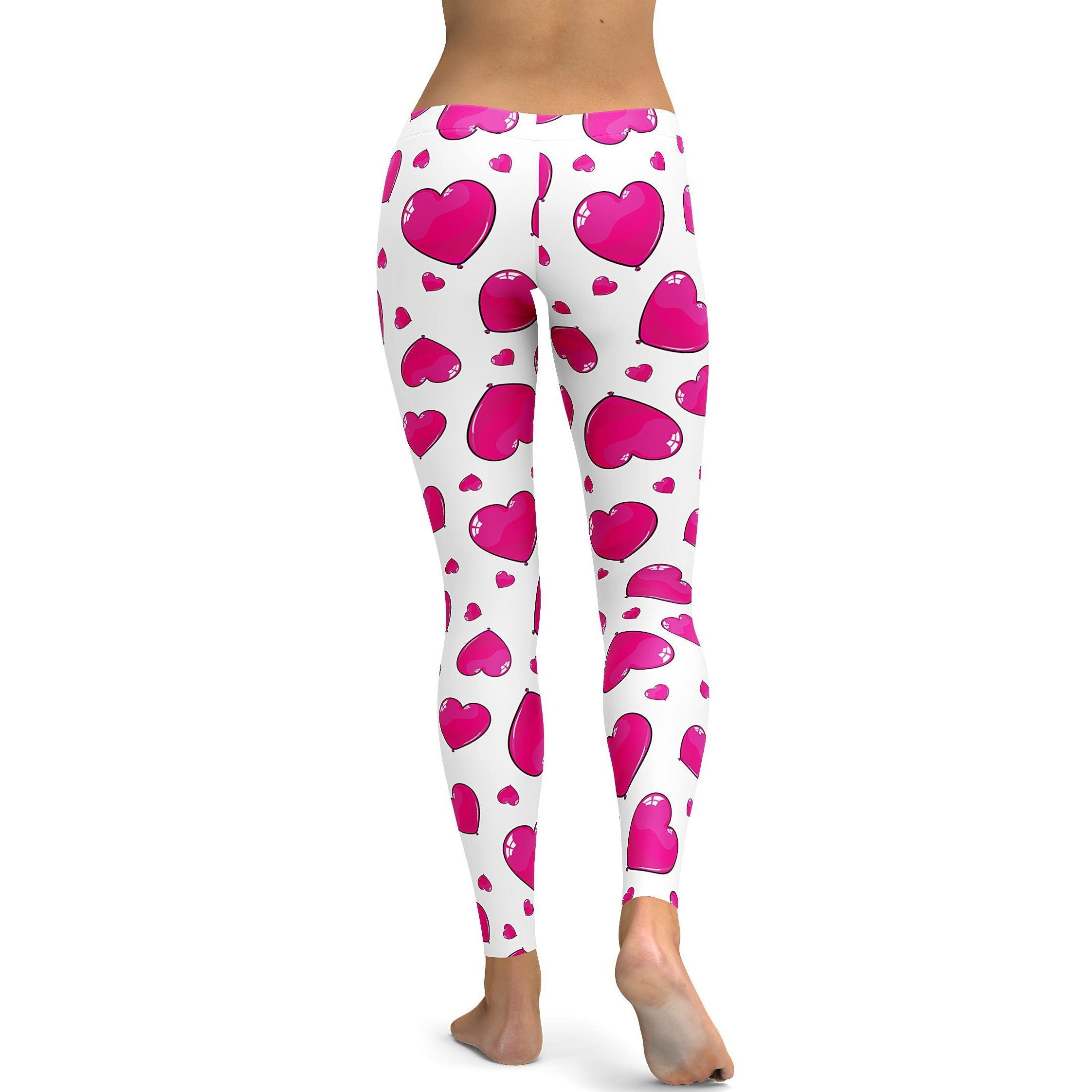 Pink Heart Shaped Balloon Leggings