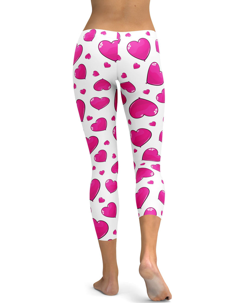 Pink Heart Shaped Balloon Capris