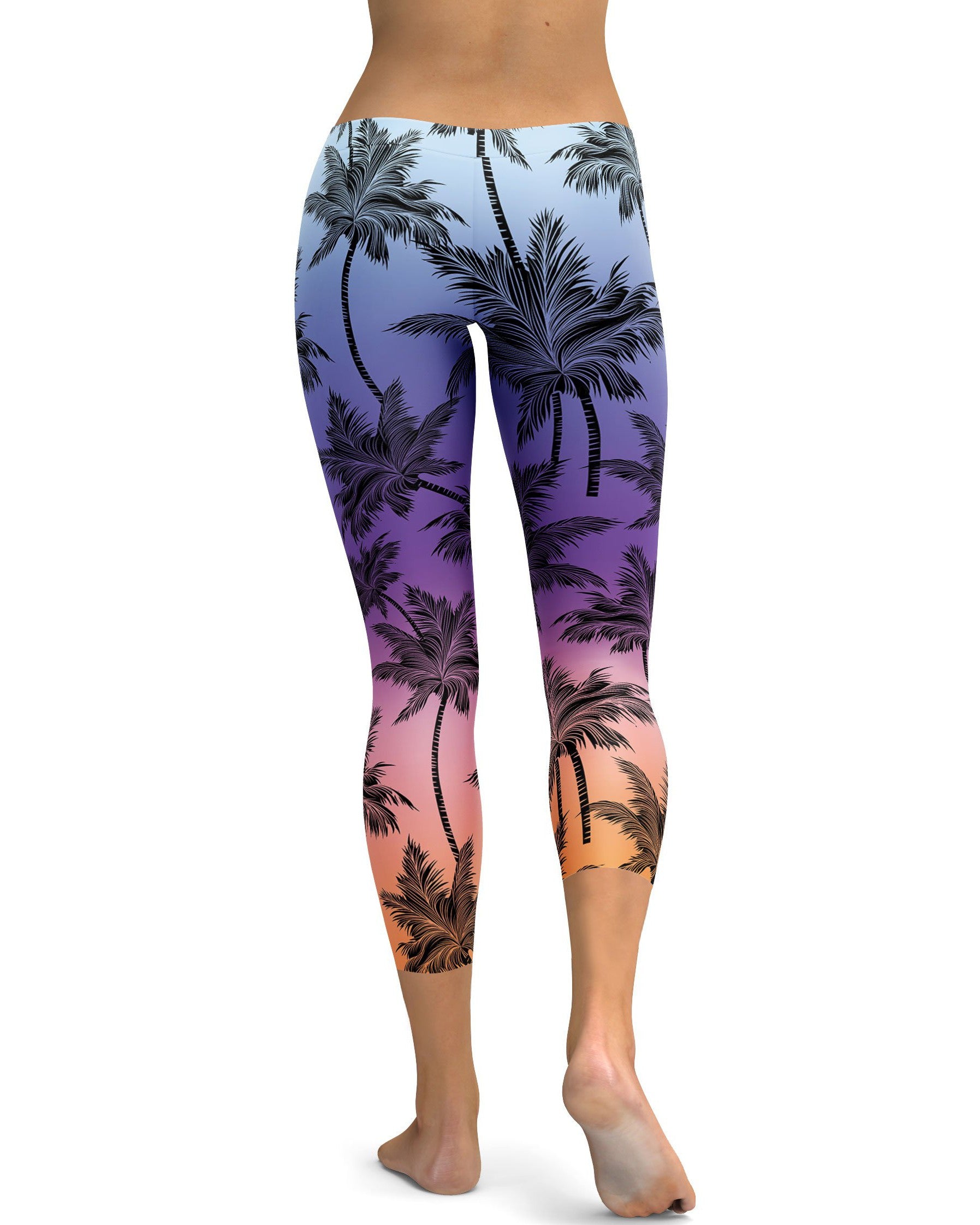 Tropical Palm Trees Capris