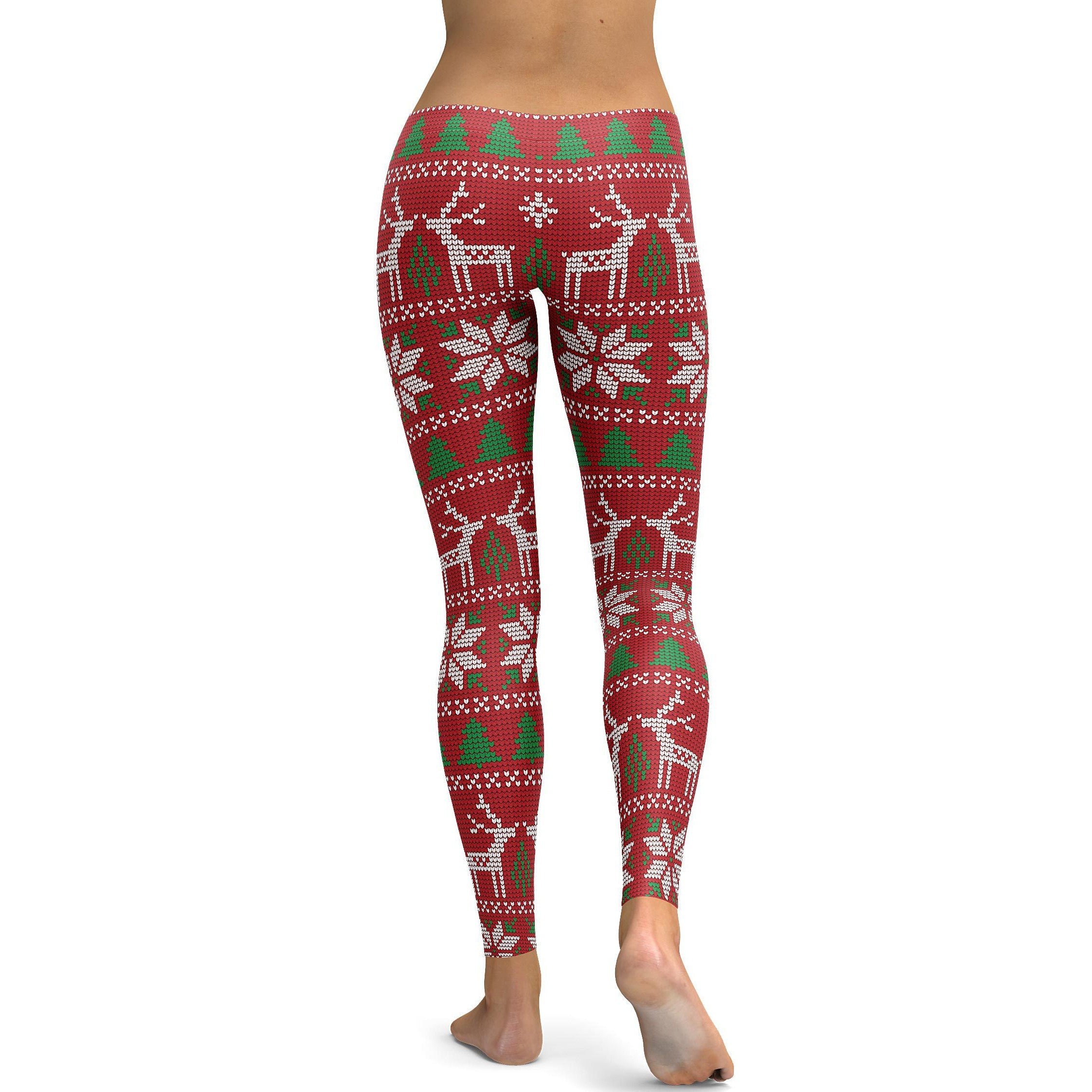 Red Ugly Christmas Leggings