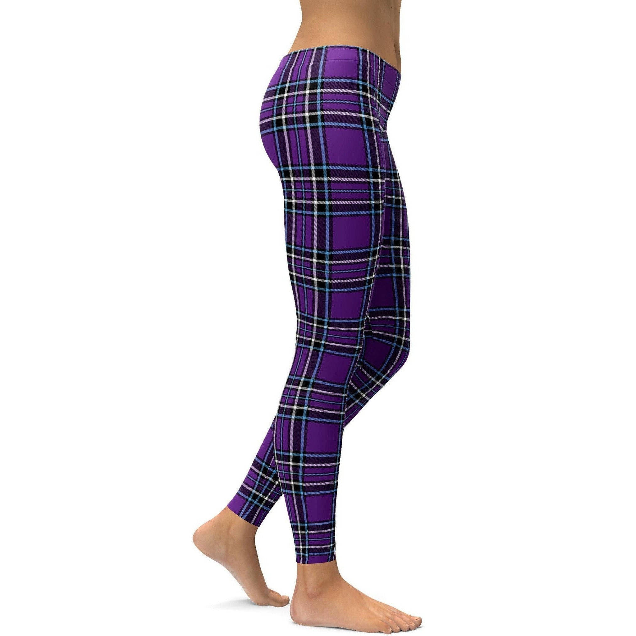 Purple Tartan Leggings