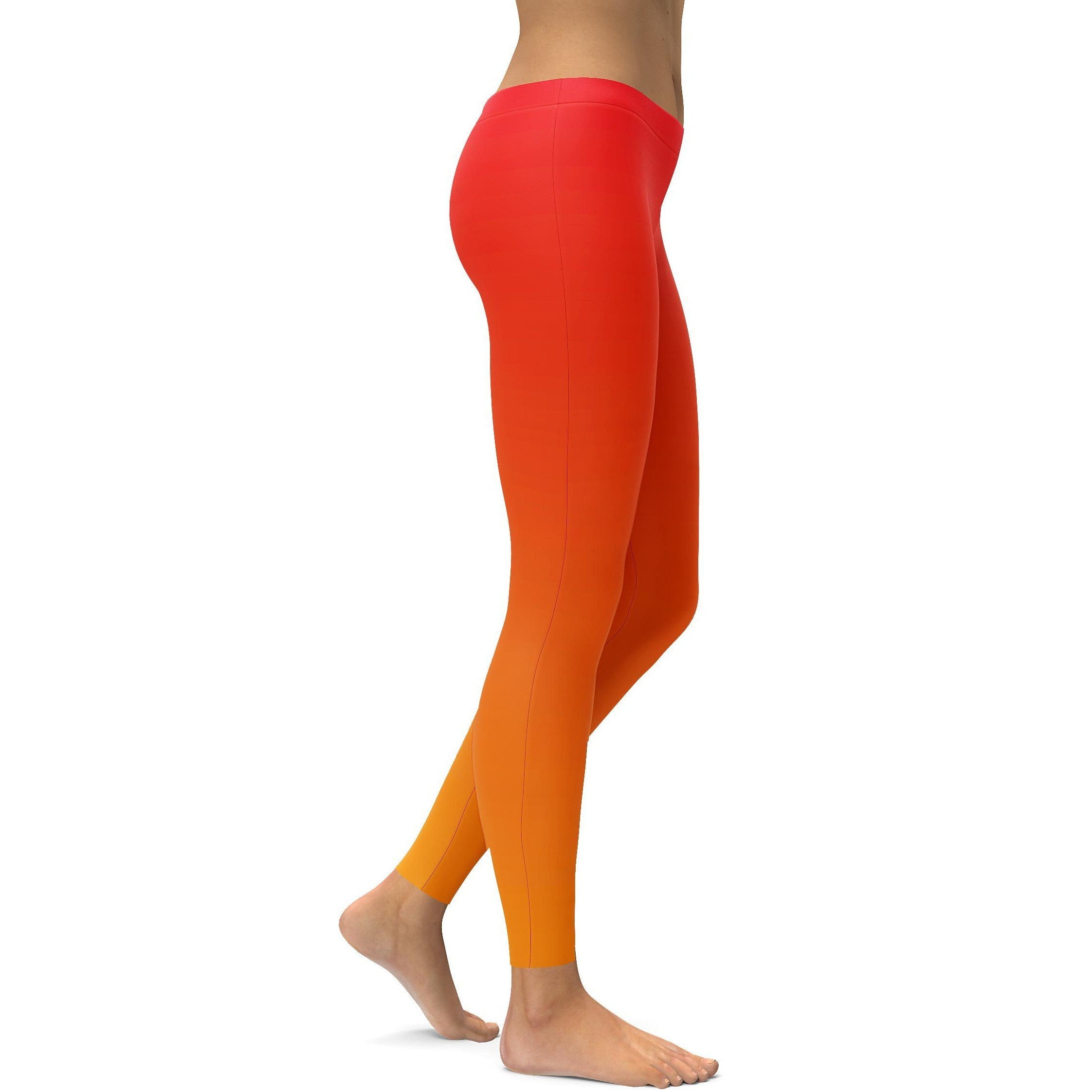 Ombre Hot Orange Leggings