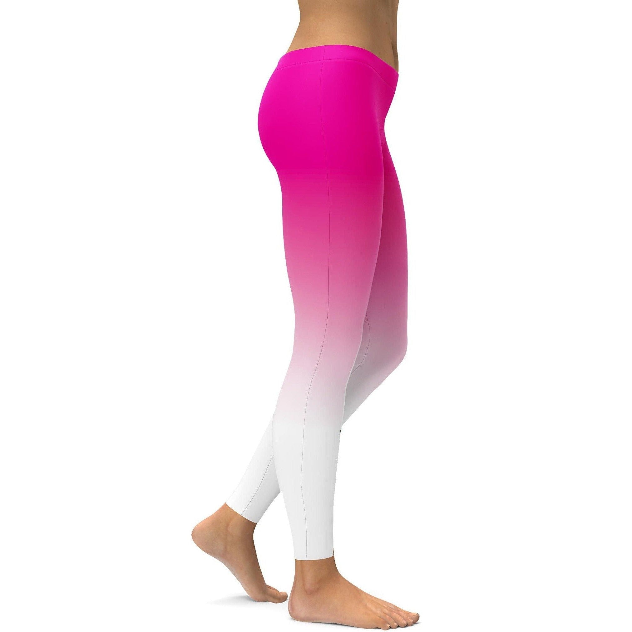 Ombre Pink to White Leggings