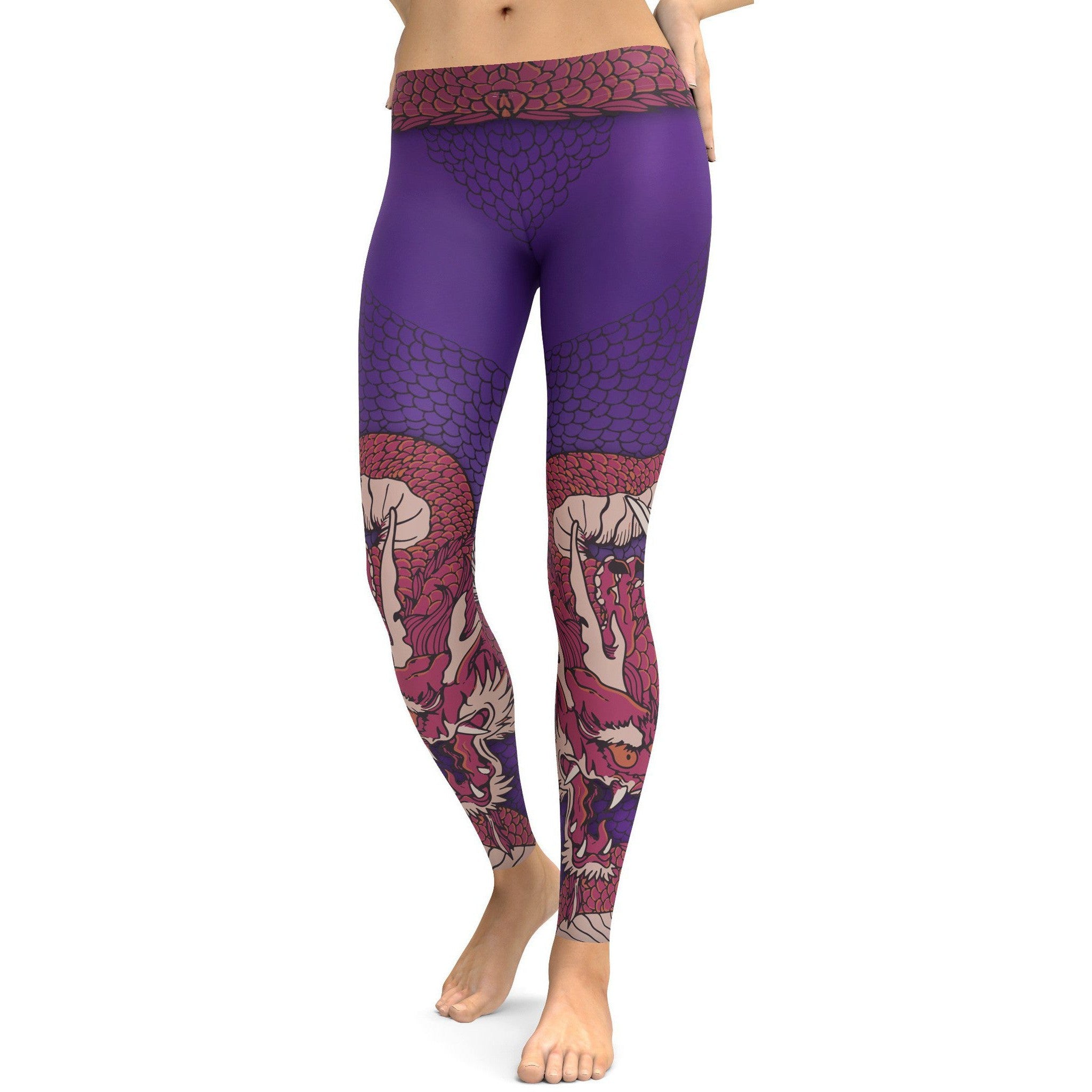 Red & Purple Dragon Leggings