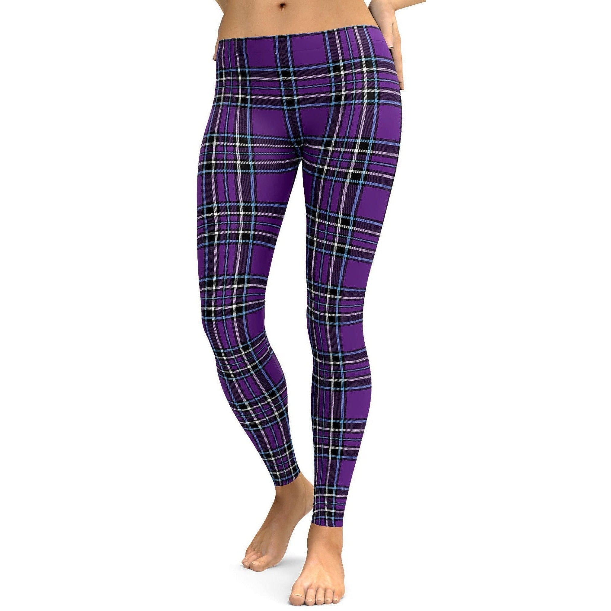 Purple Tartan Leggings