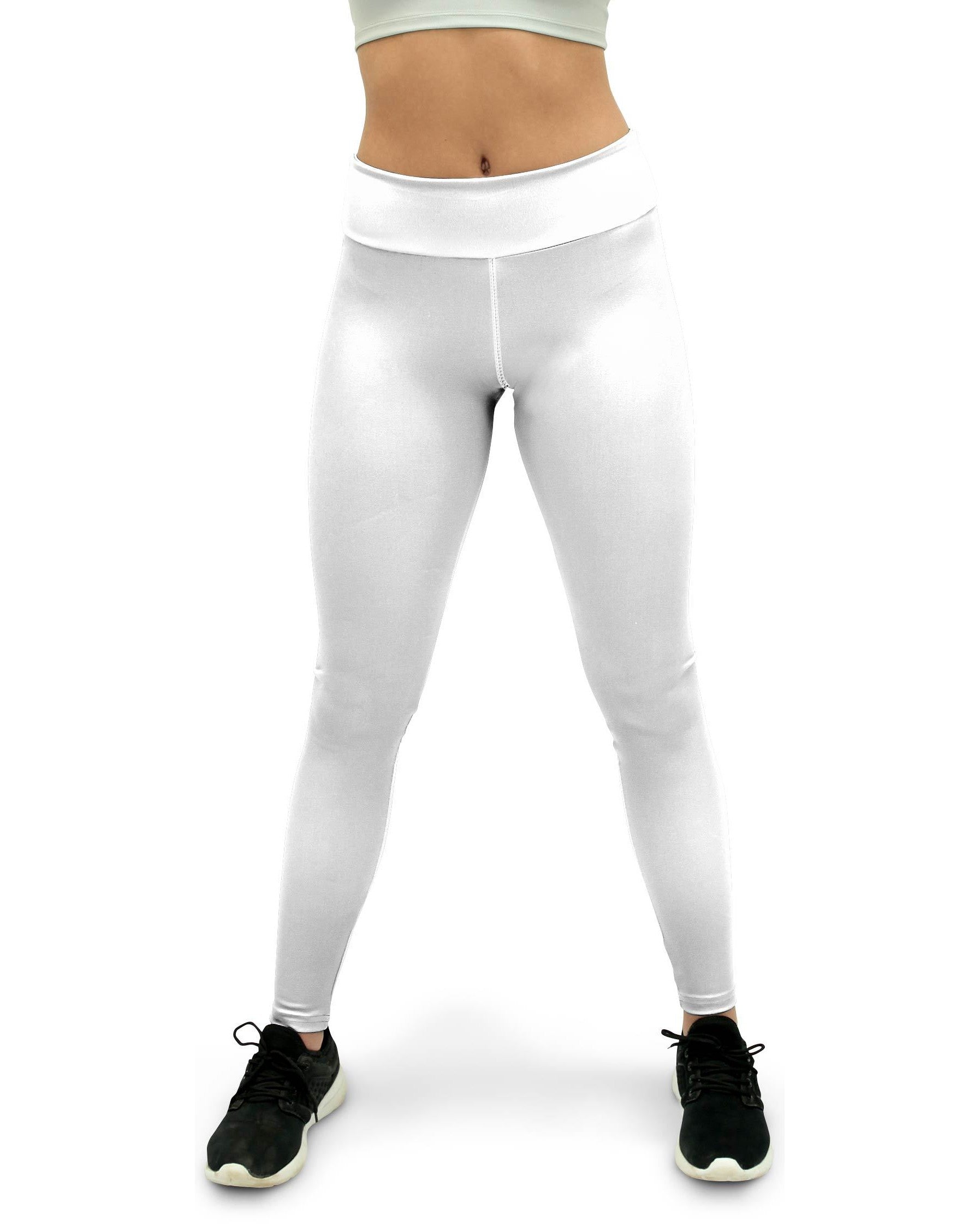 White Yoga Pants
 Solid White Yoga Pants