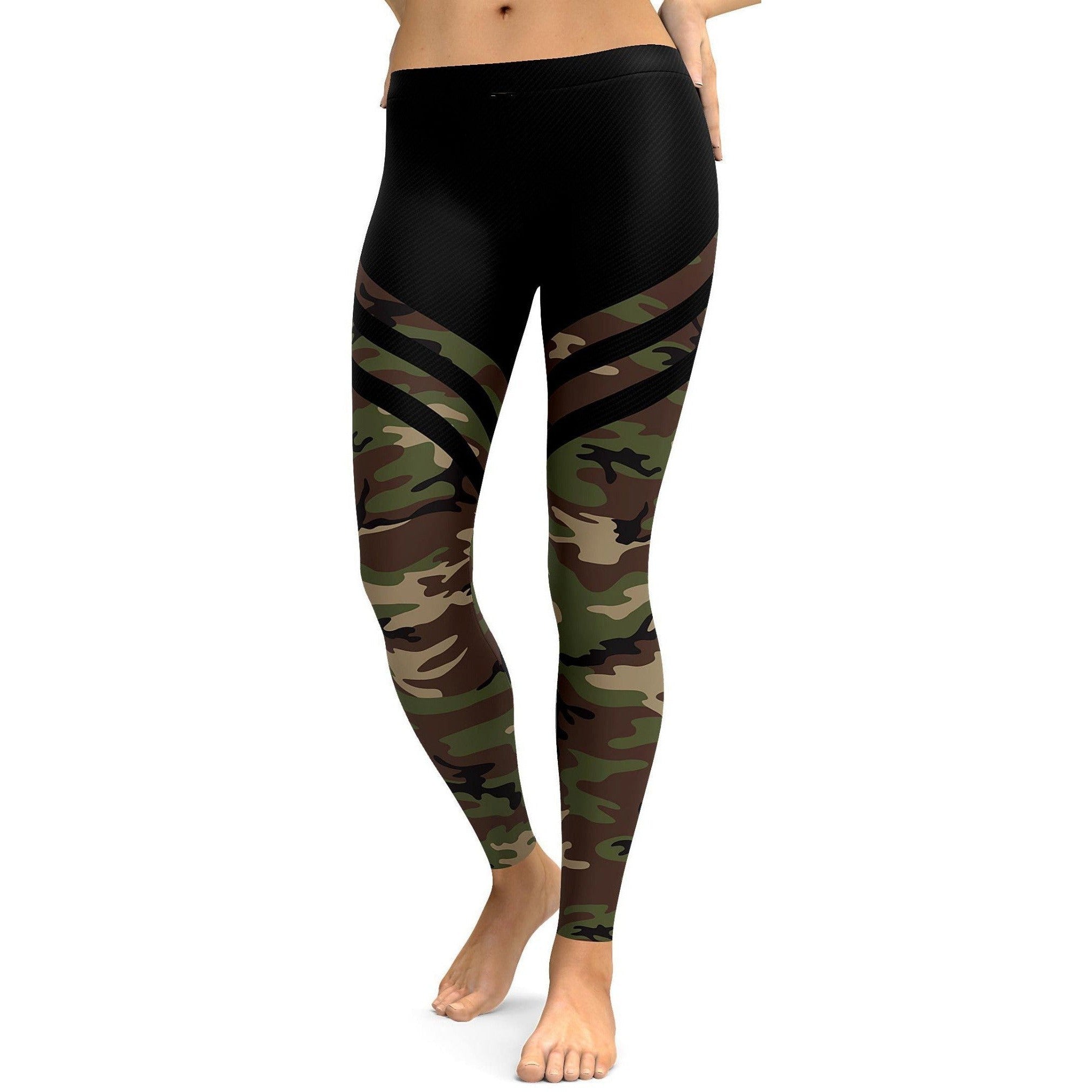 Camo & Black Thigh High Stocking Leggings