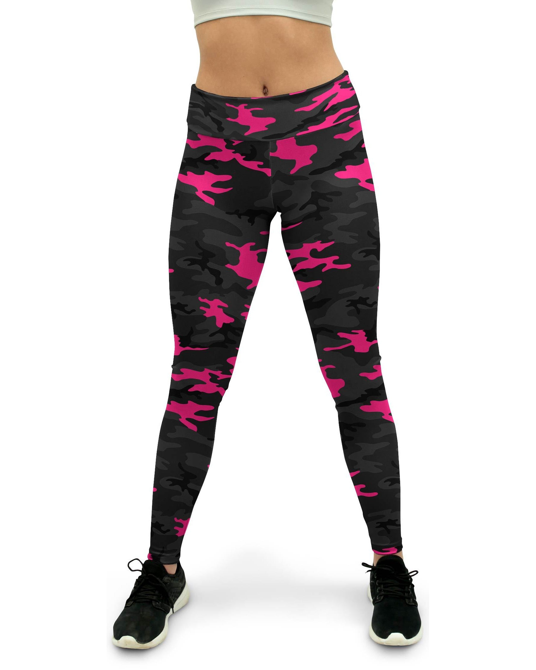 Dark Pink Camo Yoga Pants