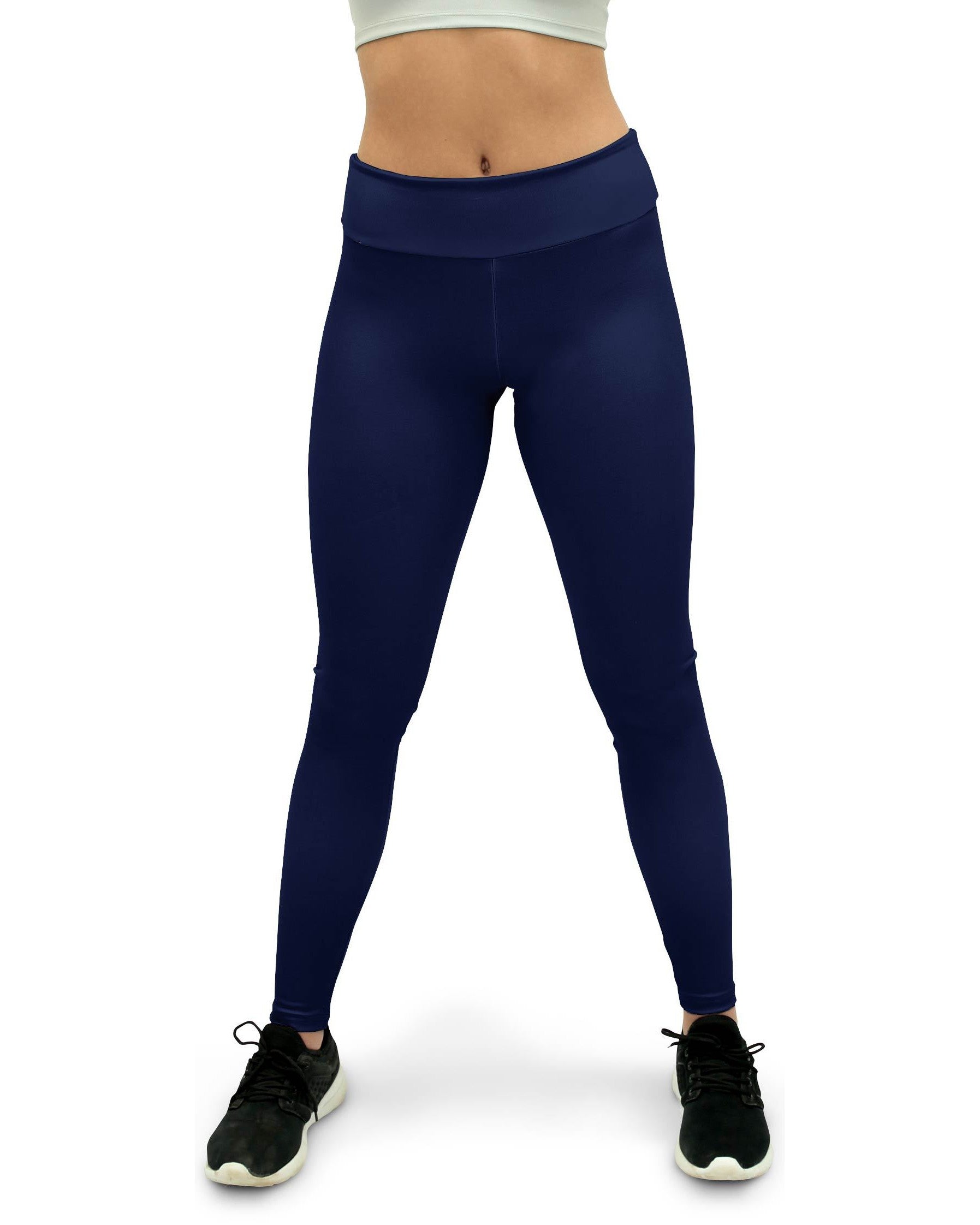 Fullsoft 3 Pack Womens Leggings High Waisted Yoga Pants - Black+Light  Gray+Navy Blue / S/M