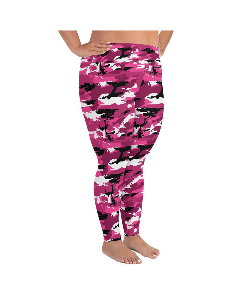 Pink Camo Plus Size Leggings