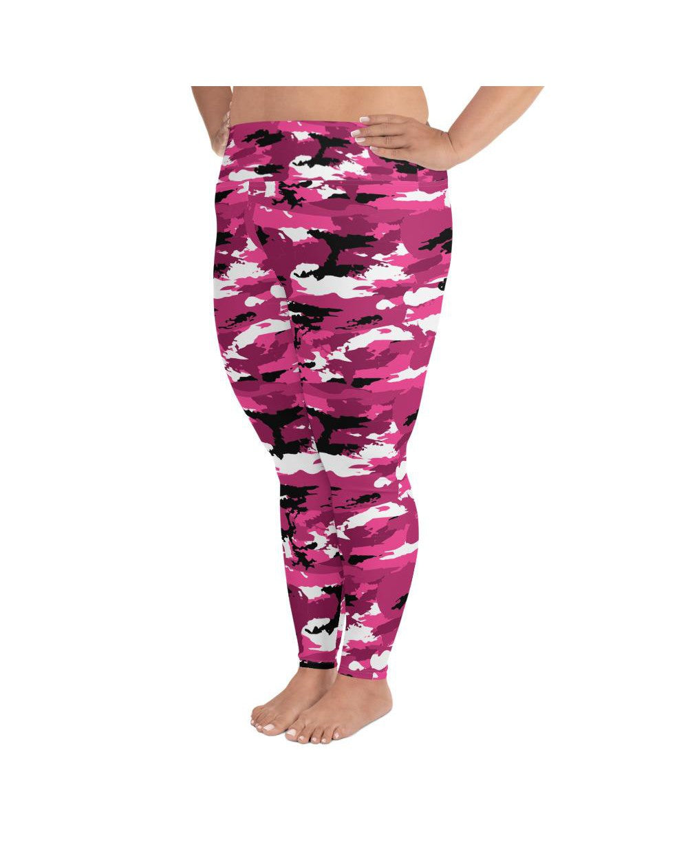 Pink Camo Plus Size Leggings