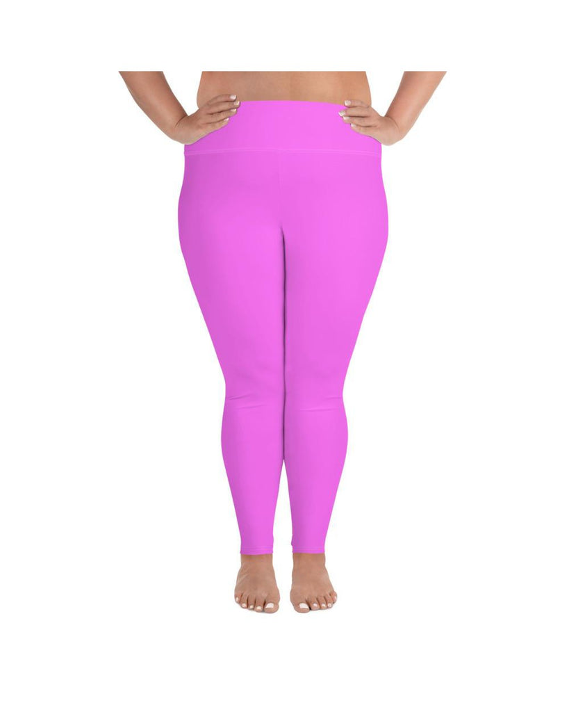 Solid Baby Pink Plus Size Leggings