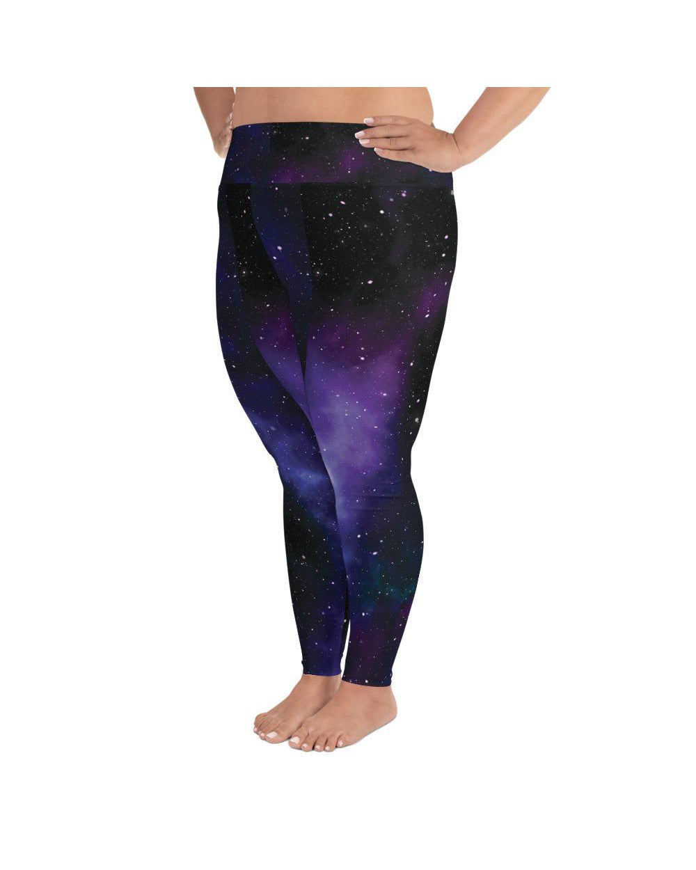 Womens Plus Size Milky Way Galaxy Leggings (One Size Plus