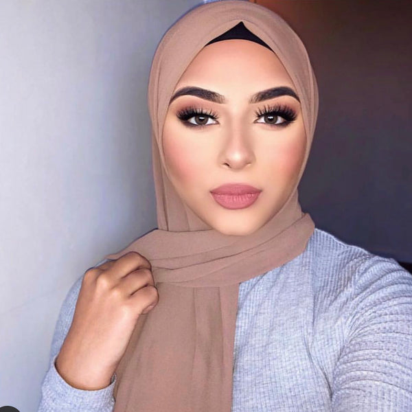Buy Pink Chiffon Headscarf | Opaque Georgette Hijab | UK Hijab Shop – MAI