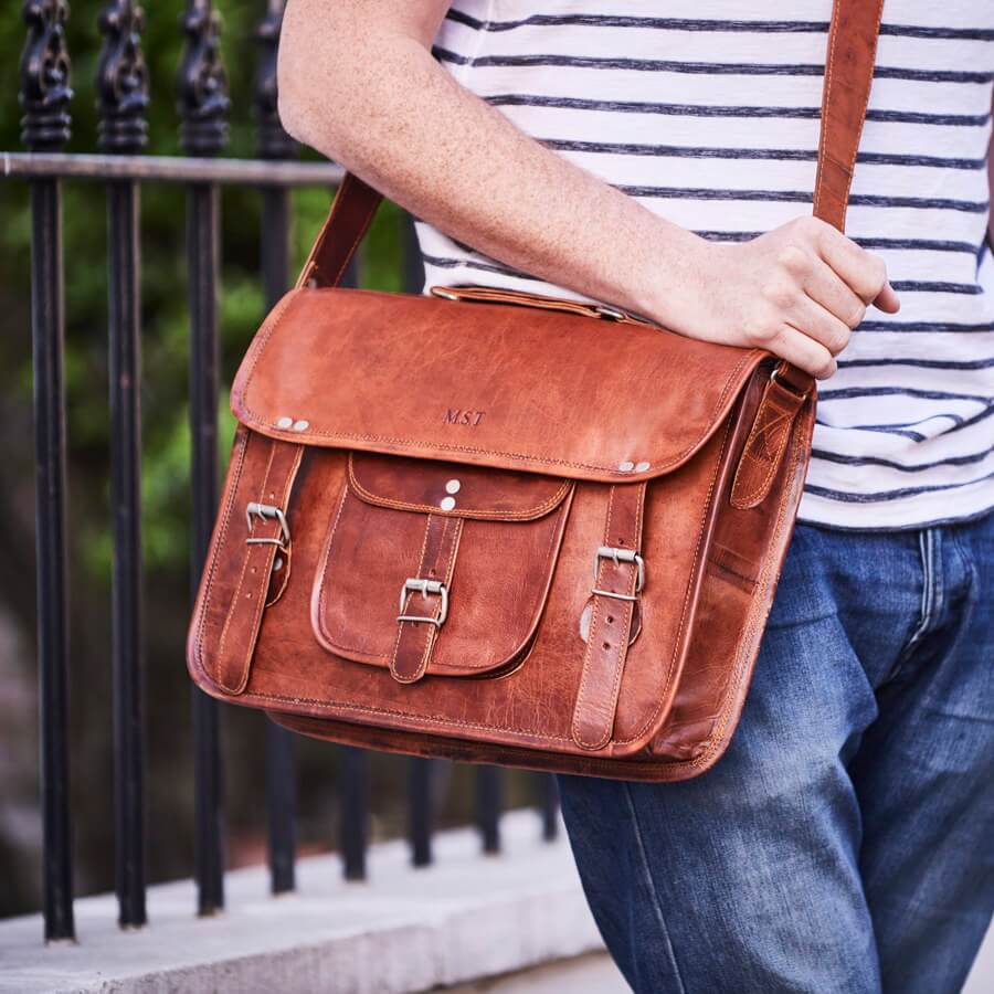 medium leather satchel