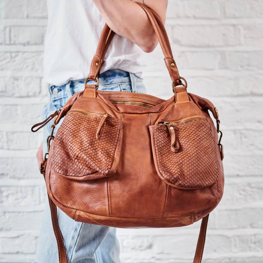 slouchy leather handbag