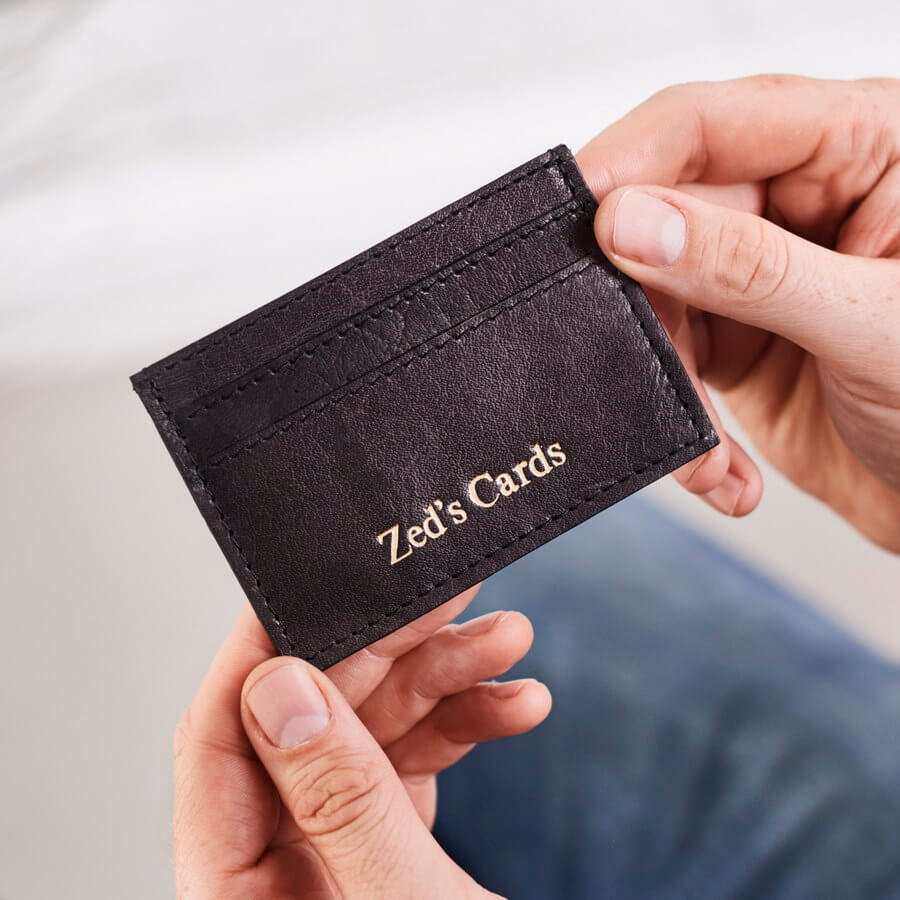 mens leather credit card holder