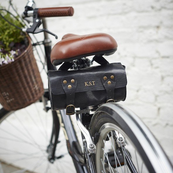 vintage leather bicycle saddle