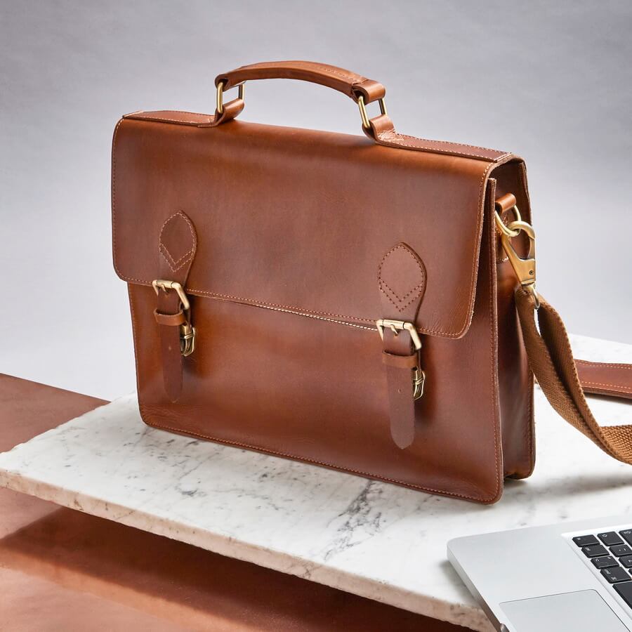 leather brief bag