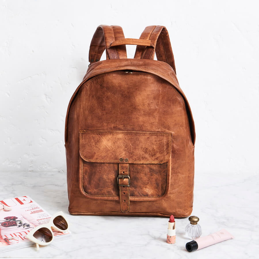 leather rucksack bags